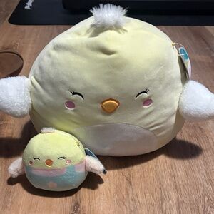 Squishmallows Yellow and White Bird Plush Duo